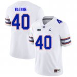 Men's Florida Gators #40 Jacob Watkins NCAA Nike White Authentic Stitched College Football Jersey UIC6262OS